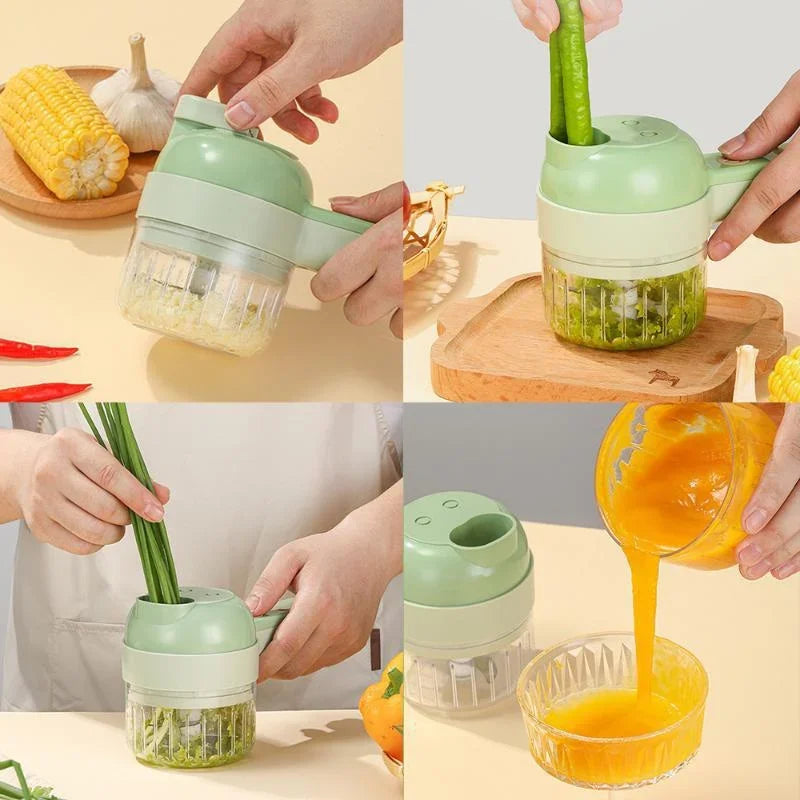 4 in 1 Portable Handheld Electric Vegetable Slicer