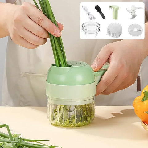 4 in 1 Portable Handheld Electric Vegetable Slicer