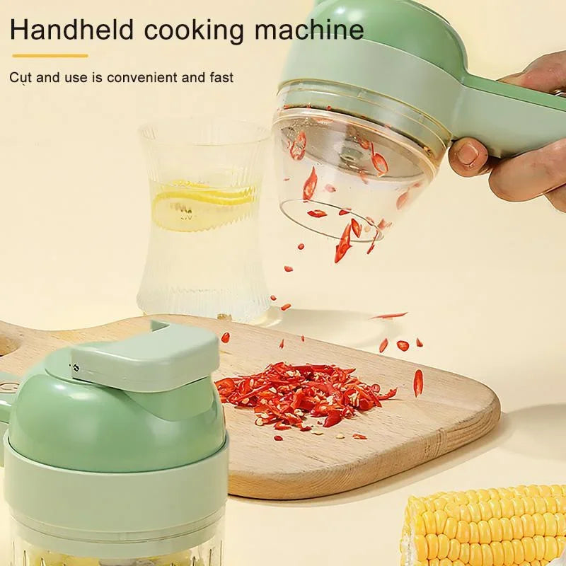 4 in 1 Portable Handheld Electric Vegetable Slicer